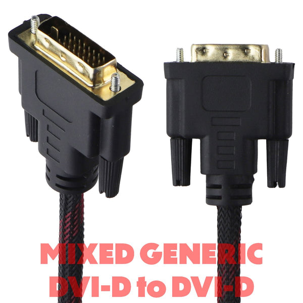 Mixed & Generic Dual Link DVI-D to DVI-D Cables - Mixed Color/Length