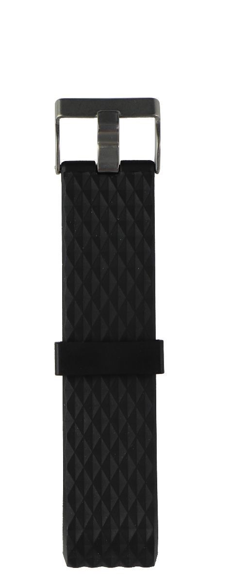 Silicone Replacement Band for Fitbit Charge 2 - Black / Silver (Diamonds)