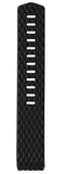 Silicone Replacement Band for Fitbit Charge 2 - Black / Silver (Diamonds)