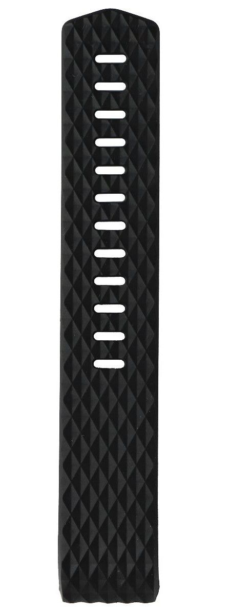 Silicone Replacement Band for Fitbit Charge 2 - Black / Silver (Diamonds)