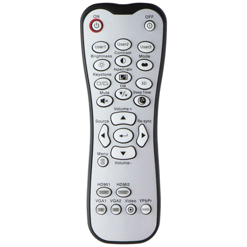 Replacement Remote Control for Select Projectors (HR33K-YHGD01) - Black/Silver
