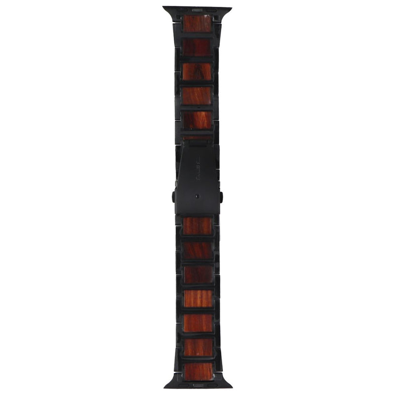 Heavy Metal Link Band for Apple Watch (49/45/44mm) - Black/Wood (APO017)