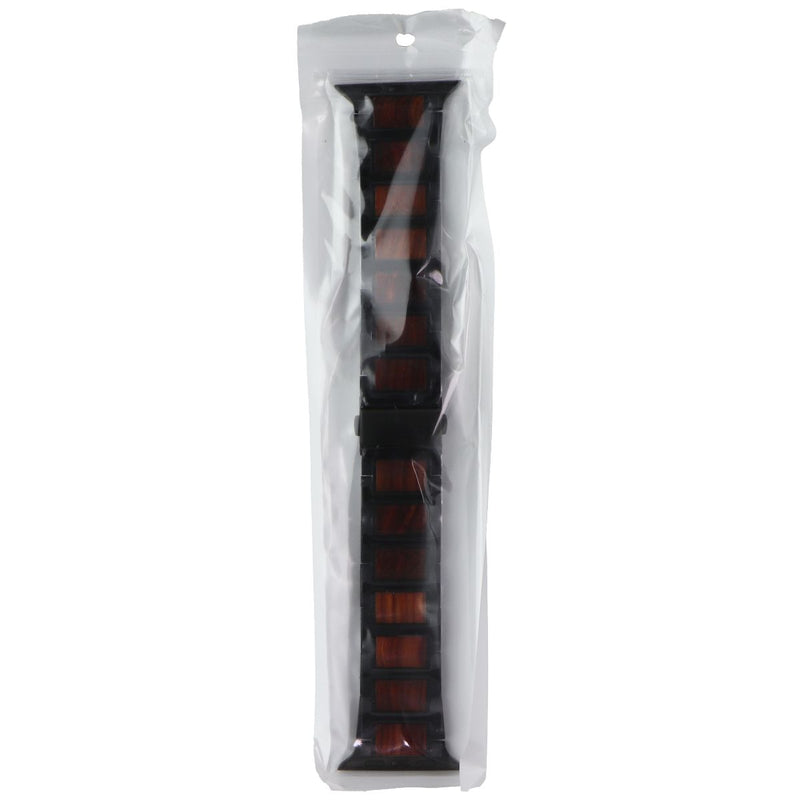 Heavy Metal Link Band for Apple Watch (49/45/44mm) - Black/Wood (APO017)