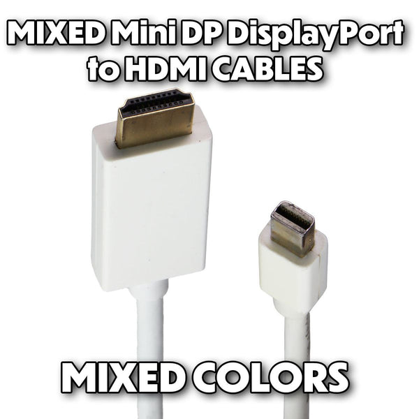 Mixed & Generic Mini DP DisplayPort to HDMI Cables - Mixed Colors (3-Ft and Up)