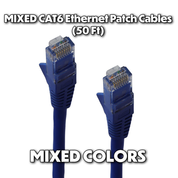 Mixed / Generic (50-Ft) CAT6 Ethernet Patch Cable - Mixed Colors