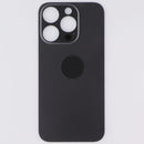Repair Part - Back Glass for Apple iPhone 15 Pro - Black with Logo