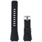 Generic Silicone Watch Band (22mm) Medium/Large with Metal Clasp - Black