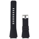 Generic Silicone Watch Band (22mm) Medium/Large with Metal Clasp - Black