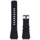 Generic Silicone Watch Band (22mm) Medium/Large with Metal Clasp - Black