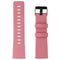 Replacement Silicone Band for Fitbit Versa - Pink / Silver - Small
