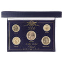 US 24Kt Gold Plated Coins - Year 2000 - 1 Cent/5 Cent/10 Cent/Quarter/Dollar