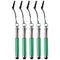Mini Keychain Stylus Pens for Touchscreen Devices - Green Glitter - 5 Pack