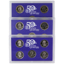 US Mint 50 State Quarters Proof Sets - 3 Sets (2x 2000 / 1x 2004)