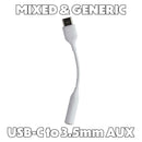 Mixed/Generic USB-C to 3.5mm AUX Audio Adapter - White