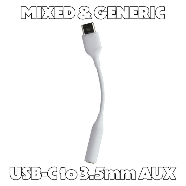 Mixed/Generic USB-C to 3.5mm AUX Audio Adapter - White