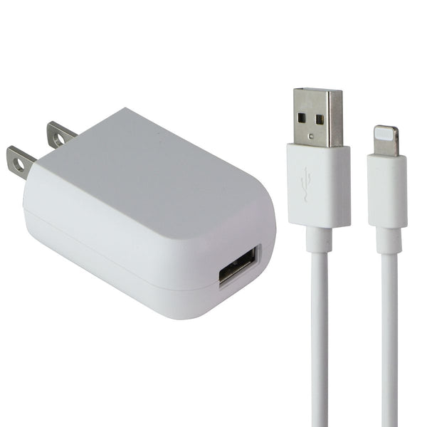 Generic (5V/1A) Single USB Wall Adapter + 3.3-Ft Lightning 8-Pin Cable - White