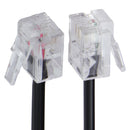 (10-Foot) RJ11 Universal Telephone Extension Flat Cord - Black