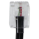 (10-Foot) RJ11 Universal Telephone Extension Flat Cord - Black