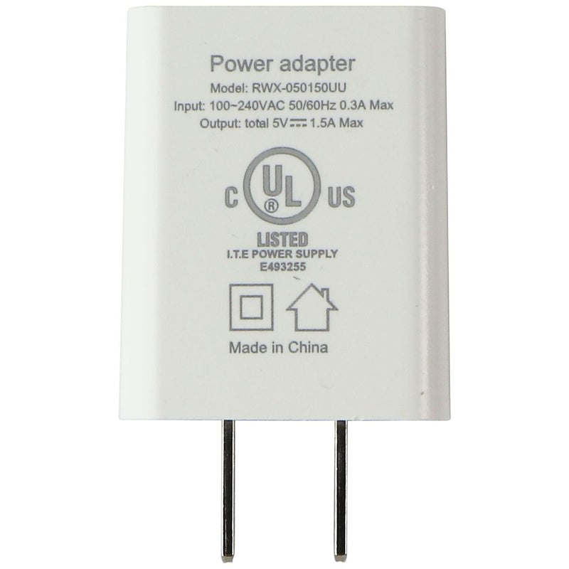 (5V/1.5A) Single USB Wall Charger Power Adapter - White (RWX-050150UU)