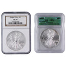 United States Coin Set - (2008 W Eagle 1$ Coin and 2004 Silver Eagle $1 Coin)