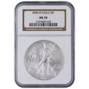 United States Coin Set - (2008 W Eagle 1$ Coin and 2004 Silver Eagle $1 Coin)