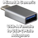 Mixed & Generic USB 3.0 Female to USB-C Male Adapters - Mixed Style / 1 Adapter