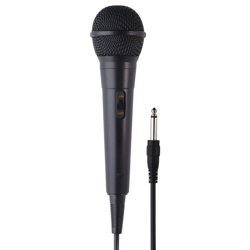 Wired Dynamic Karaoke Microphone (1/4 inch Plug, 13 Ft Length) - Black