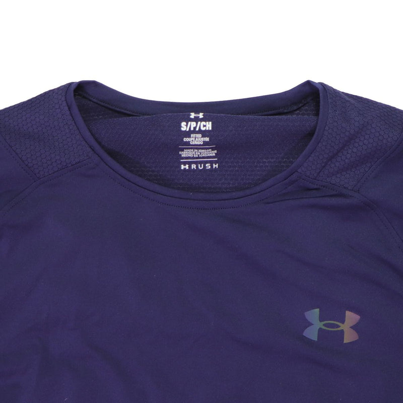 Under Armor Rush Vent Mens Sport Shirt - Navy Blue (Small/P/CH)