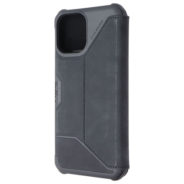 UAG Metropolis Flip Folio Cover Case for iPhone 12 Pro Max - LTHR ARMR Black