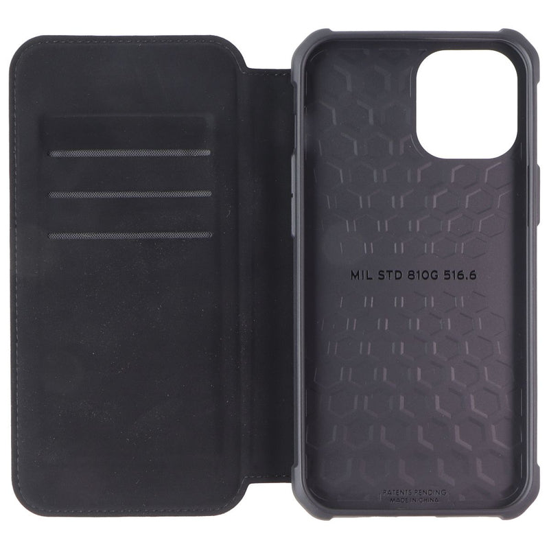 UAG Metropolis Flip Folio Cover Case for iPhone 12 Pro Max - LTHR ARMR Black