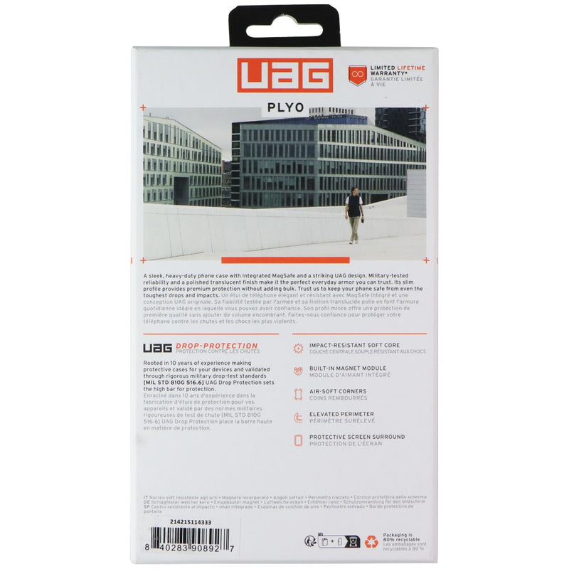 UAG Plyo Pro Case for MagSafe for Samsung Galaxy Z Fold5 5G - Ice/Silver (Clear)