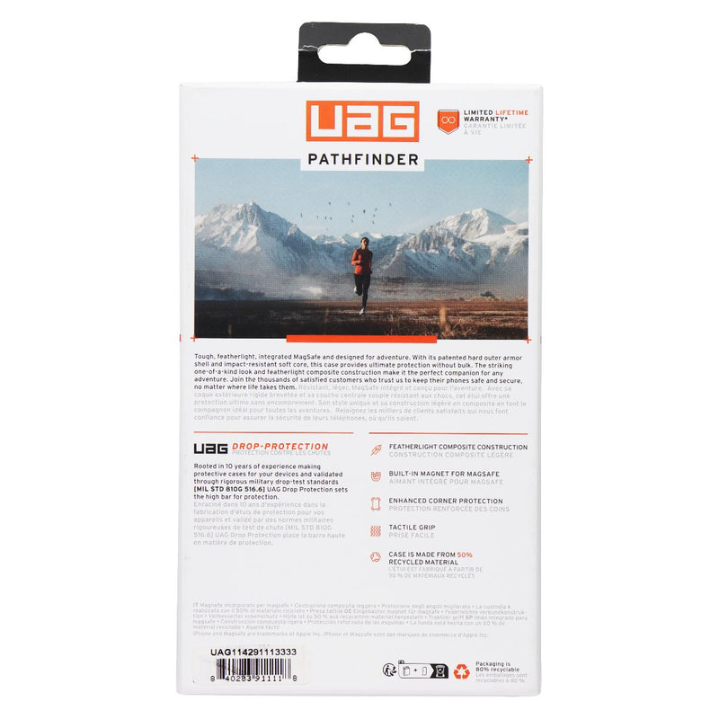UAG Urban Armor Gear Pathfinder Case for MagSafe for iPhone 15 - Silver