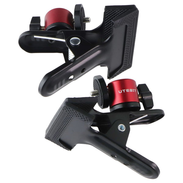 UTEBIT Ball Head Camera Clip Clamp - Red/Black (2 Pack)