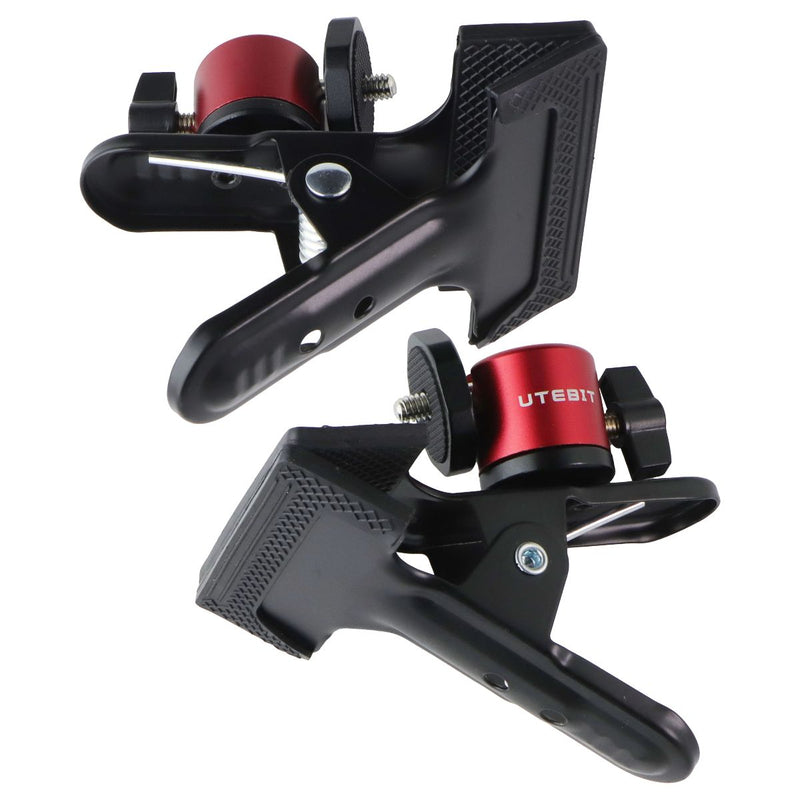 UTEBIT Ball Head Camera Clip Clamp - Red/Black (2 Pack)