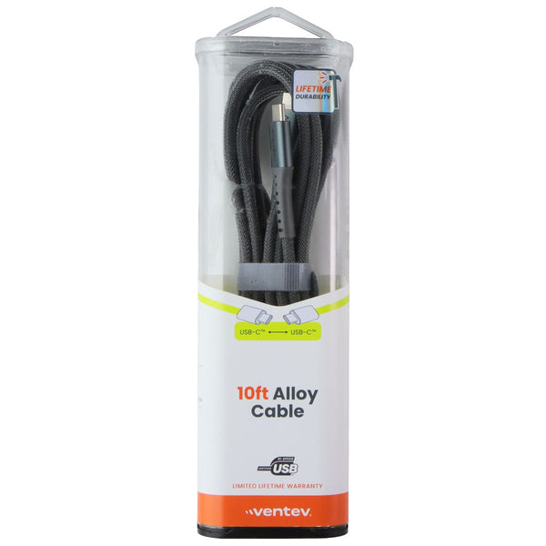 Ventev (10-Foot) USB-C to USB-C Charge and Data Sync Alloy Cable - Steel