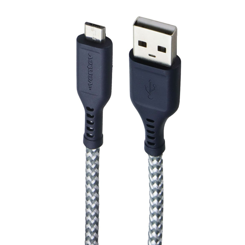 Ventev 6 Foot Braided High Speed USB-A to Micro-USB Cable - Gray