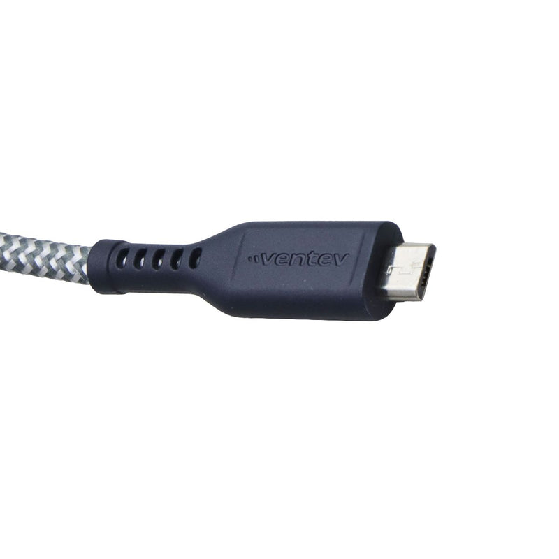 Ventev 6 Foot Braided High Speed USB-A to Micro-USB Cable - Gray