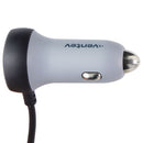 Ventev (27W) Dual Ultra Fast USB-A Car Charger with USB-C Connected Cable - Gray