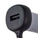 Ventev (27W) Dual Ultra Fast USB-A Car Charger with USB-C Connected Cable - Gray
