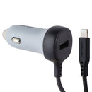 Ventev (27W) Dual Ultra Fast USB-A Car Charger with 8-Pin Connected Cable - Gray