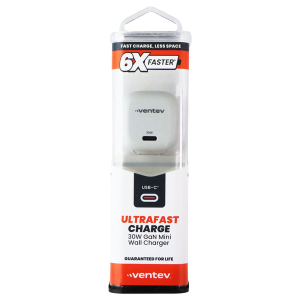 Ventev 30W USB-C GaN Ultrafast Mini Wall Charger - White