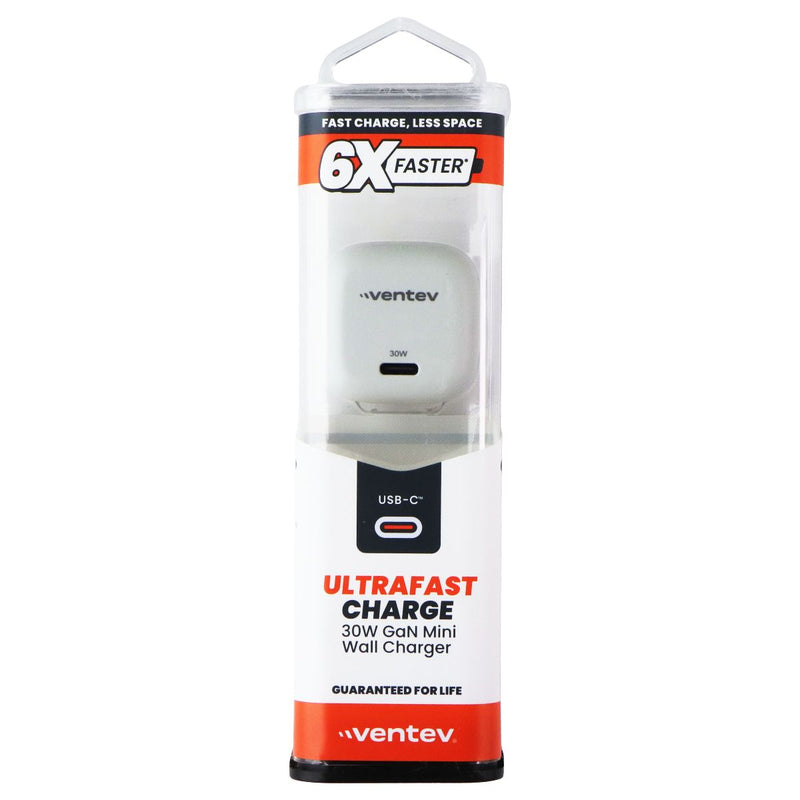 Ventev 30W USB-C GaN Ultrafast Mini Wall Charger - White