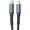 Ventev 10 Foot Alloy Ultra Durable High Speed USB-C to USB-C Cable - Gray