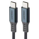 Ventev (4-Ft) Alloy USB-C to USB-C Charge/Sync Braided Cable - Steel Gray