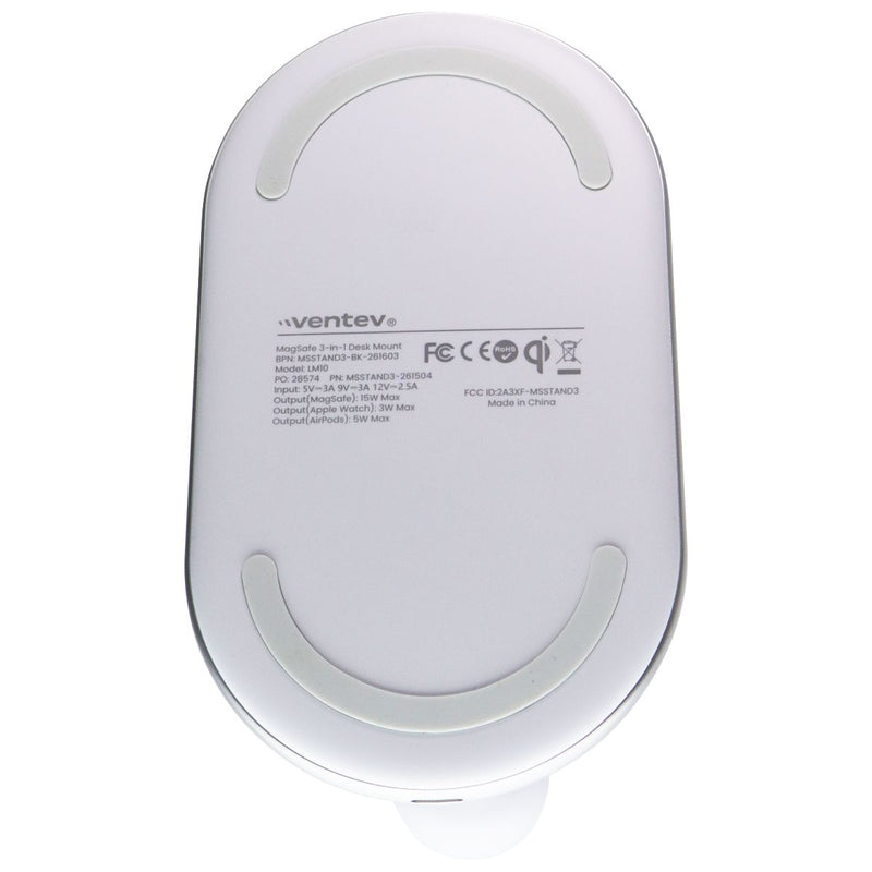 Ventev 15W Mfi Certified 3-in-1 MagSafe Wireless Stand - White (MSSTAND3-261504)