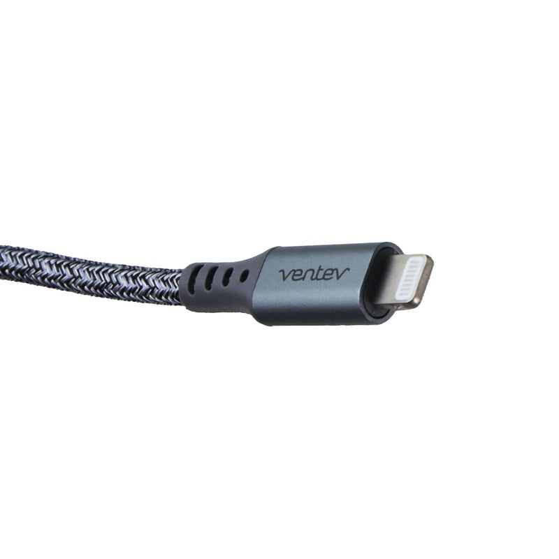 Ventev (3-Foot) Tangle-Free Charge/Sync Helix Coiled USB-C to 8-Pin Cable - Gray