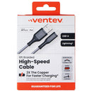 Ventev 6-Foot Braided High Speed USB-A to 8-Pin Cable - Gray
