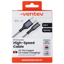 Ventev 6-Foot Braided High Speed USB-A to 8-Pin Cable - Gray