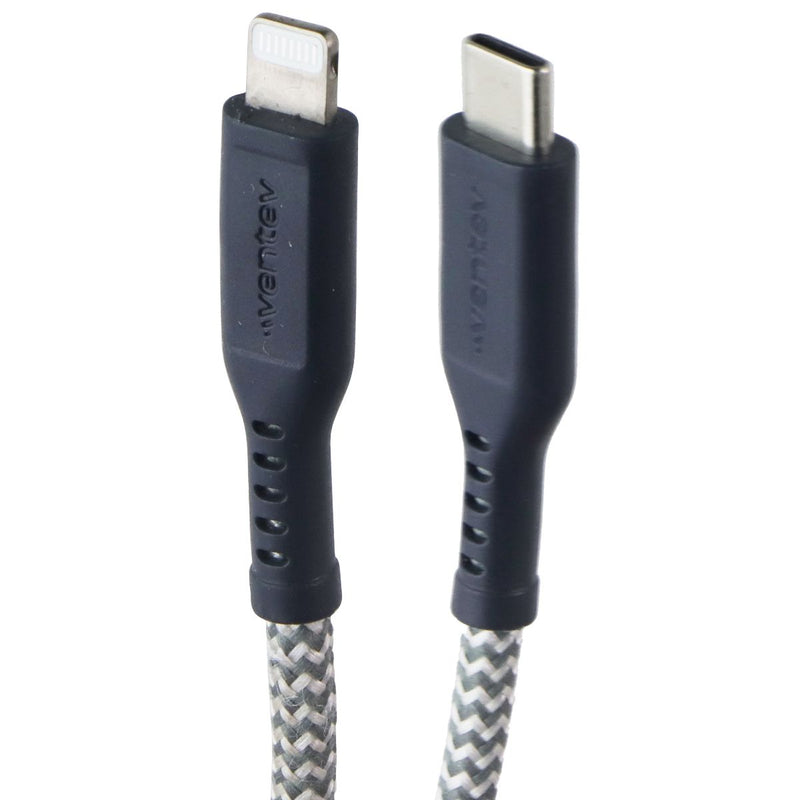 Ventev (6-Foot) USB-C to 8-Pin Braided High-Speed Cable - Black/Gray