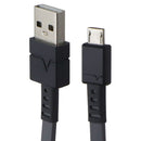 Ventev (6-Foot) USB-A to Micro-USB High Speed Tangle Free Flat Cable - Gray